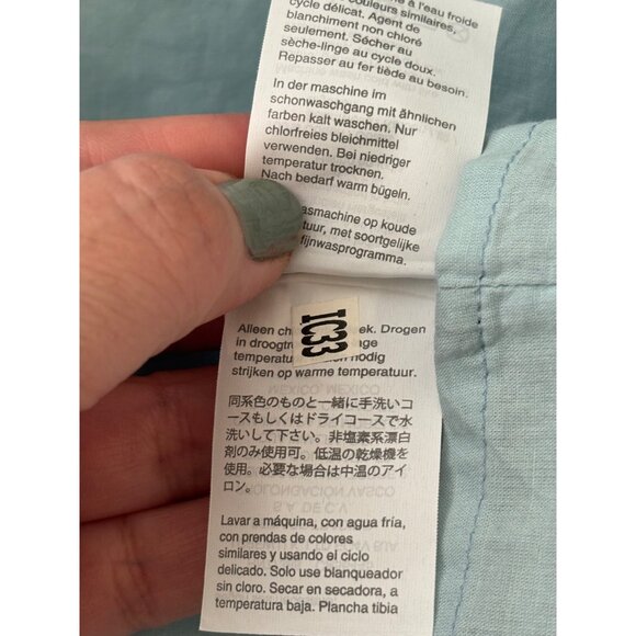 J.Crew Mercantile Light Blue Cold Shoulder Cotton Dress With Bell Sleeves - Picture 8 of 12